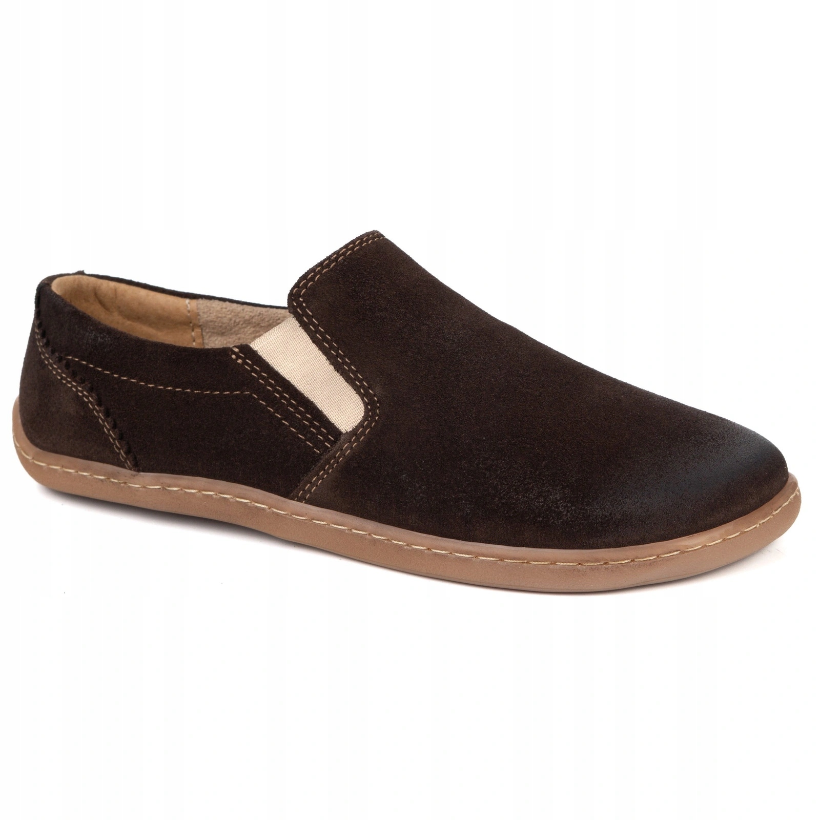 Barefoot minimalistické kožené boty Quiet hnědé 41