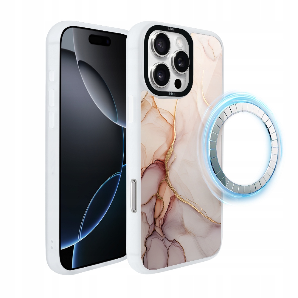 Pouzdro pro iPhone 16 Pro Ibizu DropGuard Matt s MagSafe, růžový alabastr