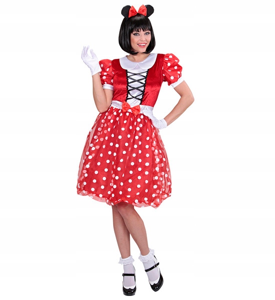 Kostým Myška Mini Mickey Miki Šaty Pohádkové S