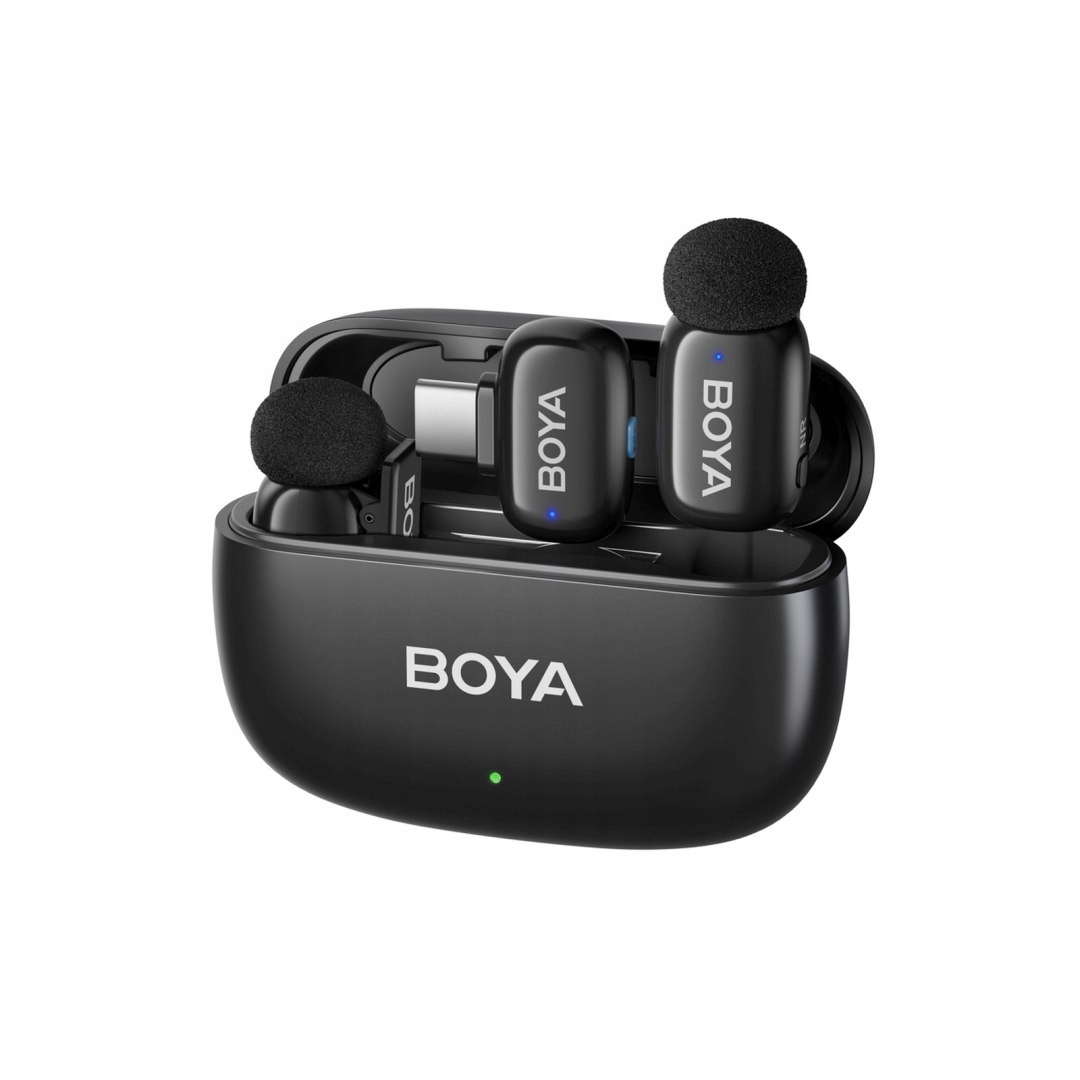 Sada bezdrátových mikrofonů s mini pouzdro 2-02 2.4GHz Usb-c Boya