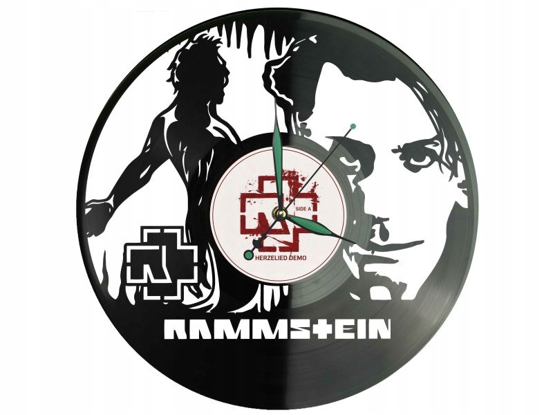 Rammstein Winyl Zegar Ścienny Płyta Winylowa Unikalna Dekoracja Dla Fanów M