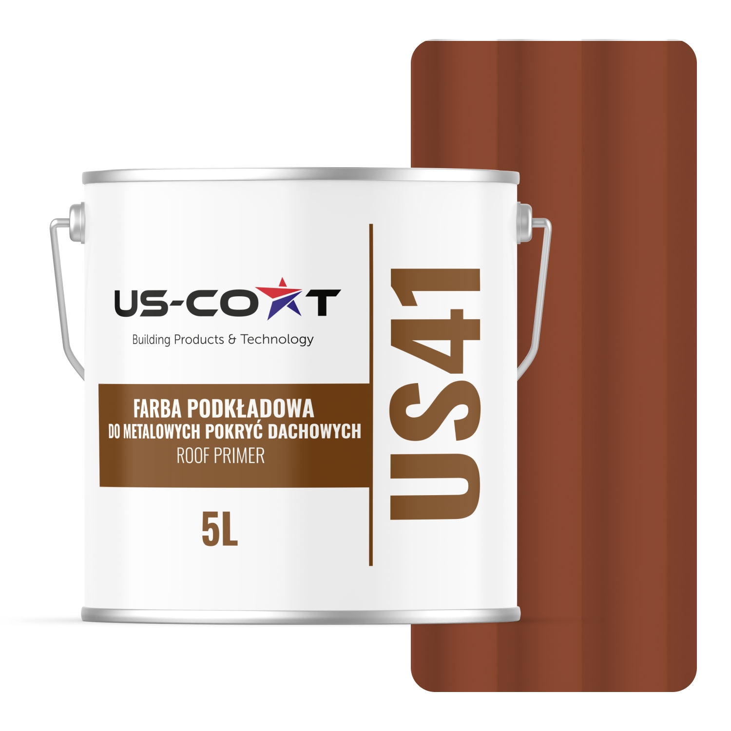 Základná Farba Na Kovové Strechy A Krytiny Tehlová RAL8004 5L Matná