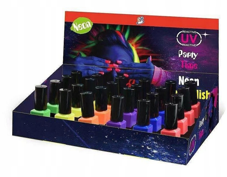 Lakier wodny do paznokci 7,45ml neon Uv (24szt)