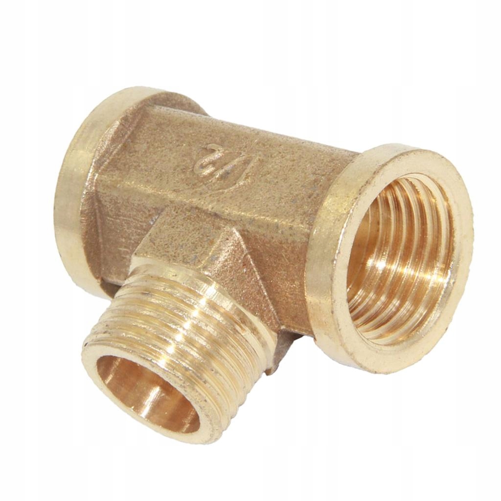 1/ Brass Pipe 3 Way Thread Fitting #4 F-M-F
