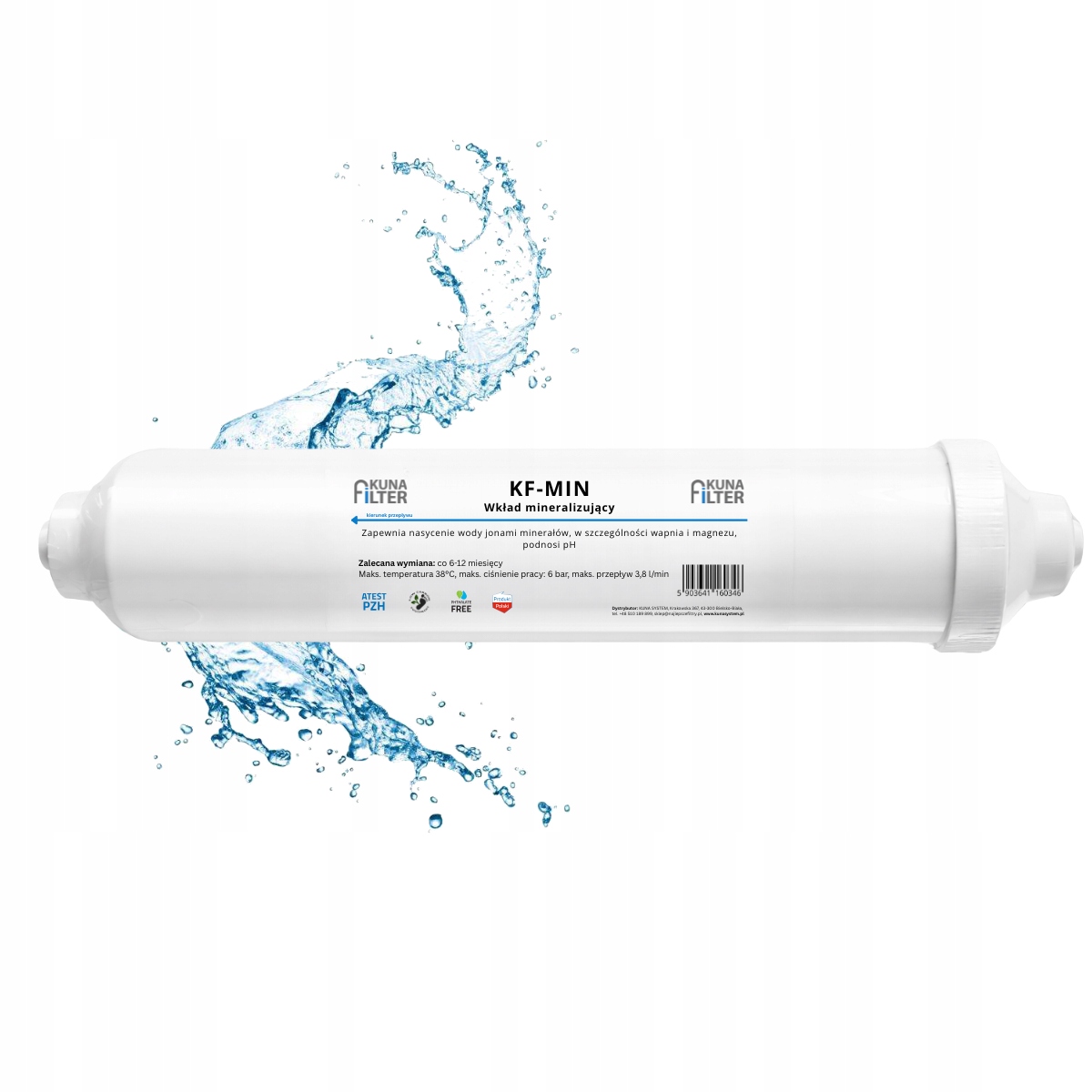 Mineralizator, wkład mineralizatora do filtra Kuna Filter, przyłącze 1/4''