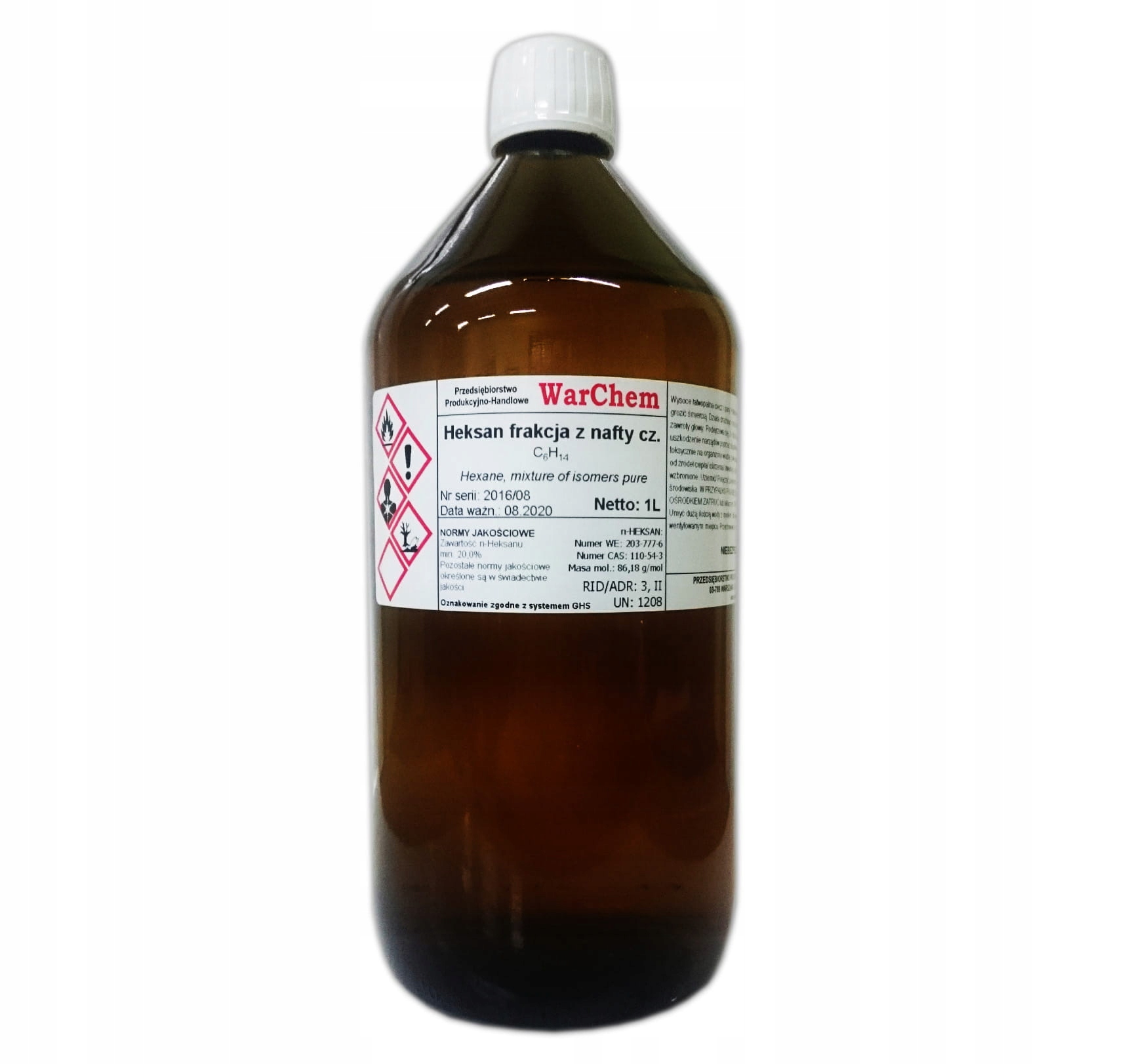 

Heksan frakcja z nafty czysty 1L Warchem