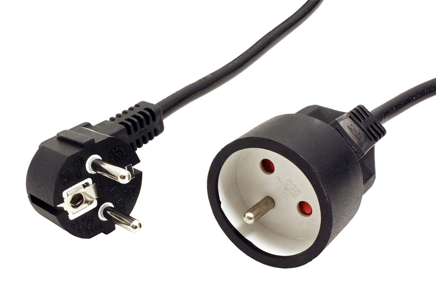 Value Kabel síťový prodlužovací 230V, Cee 7/7(M-F), 10m, černý