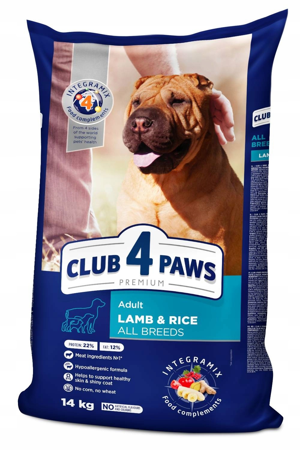Levně Club 4 Paws Premium kompletní suché krmivo pro psy jehněčí/rýže 14 kg