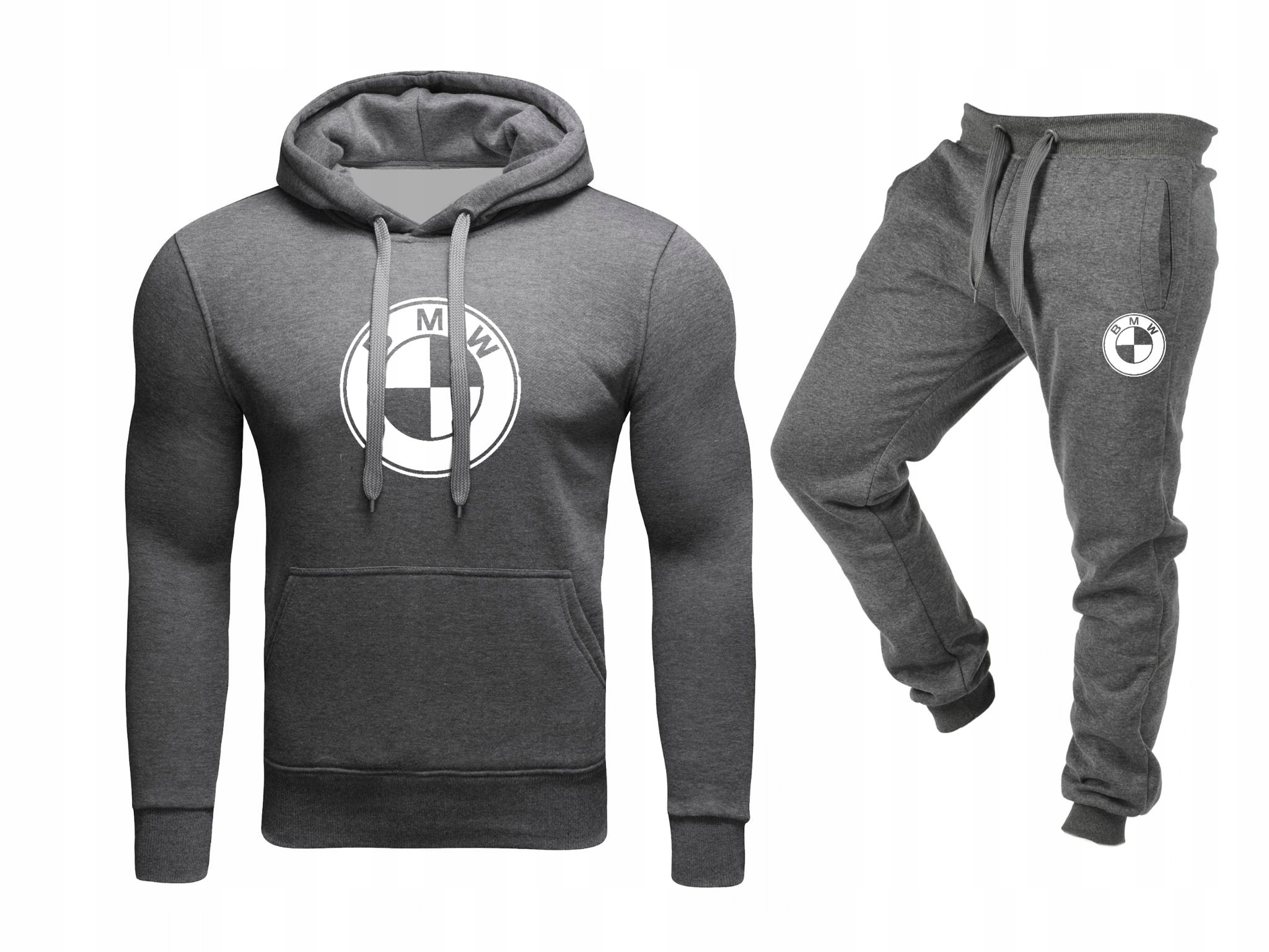 Pánská Tepláková Souprava souprava Bmw, šedá bavlněná Teplákovka M