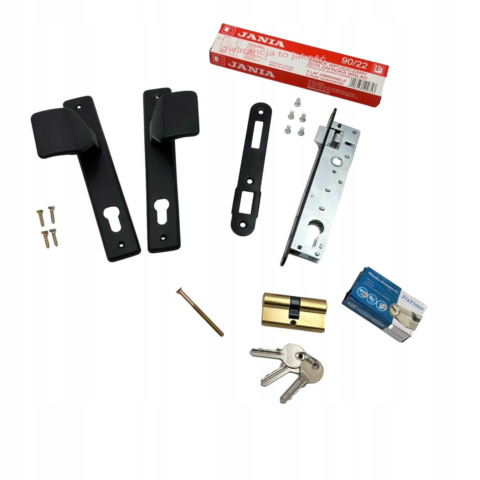 Sada Na Bránu Komplet Držák Úchyt Klika Pl