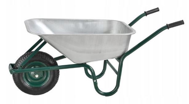 Taczka Wózek Ocynk Ocynkowana Ogrodowa Blacha 1,5mm Mocna 110L