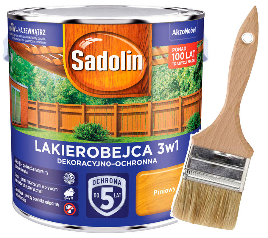 

Sadolin Lakierobejca do drewna 3w1 2,5L Piniowy