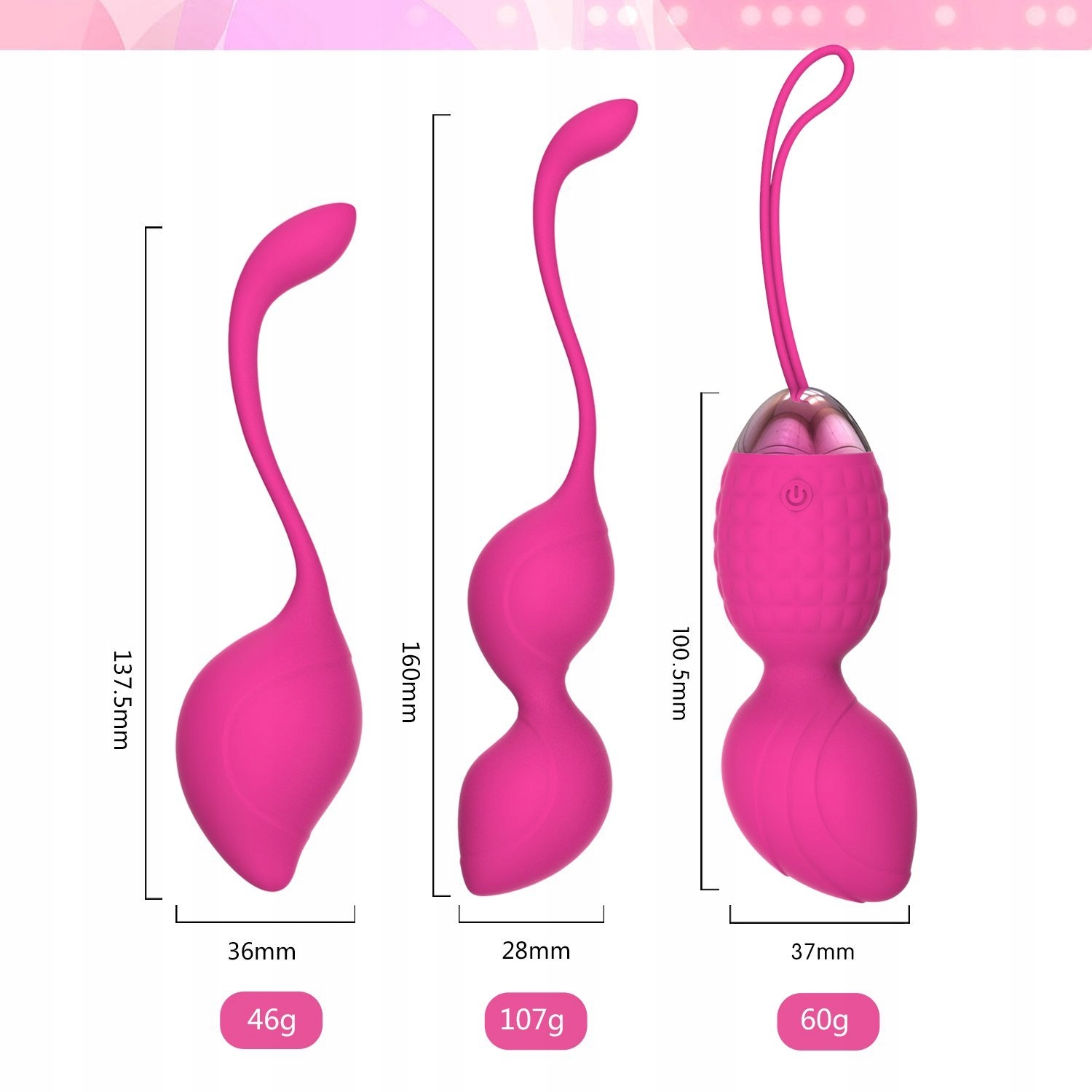 KEGEL Kule 2w1 Masażer i Obciążenie Dla Początkujących Kontrola Pęcherza — miniatura 2