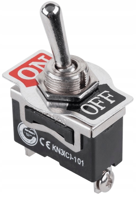 Przełącznik dźwigniowy Lechpol dwupozycyjny 2P 10 A 125 VAC 12 mm