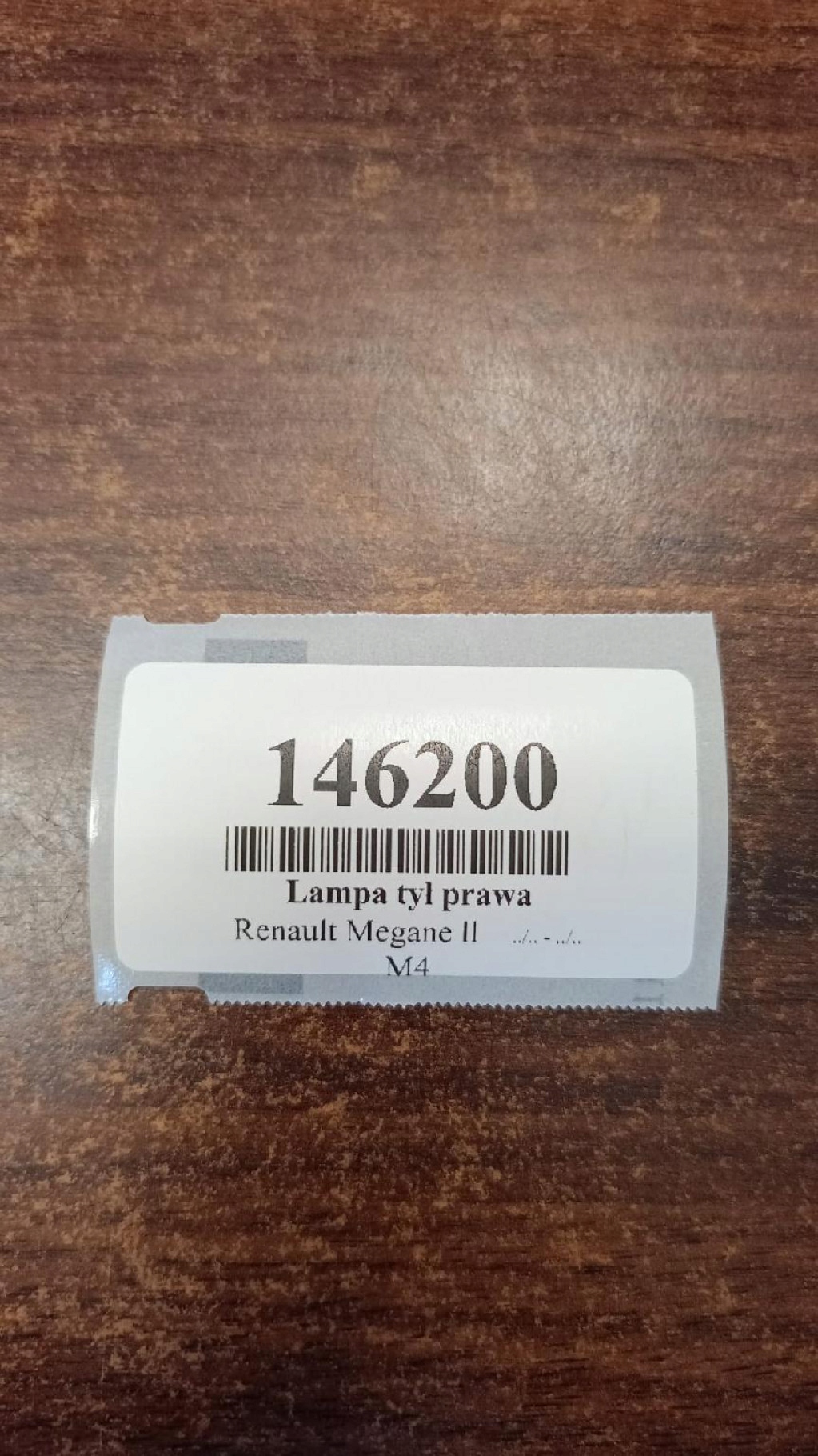RENAULT MEGANE II light right rear part 8200073237