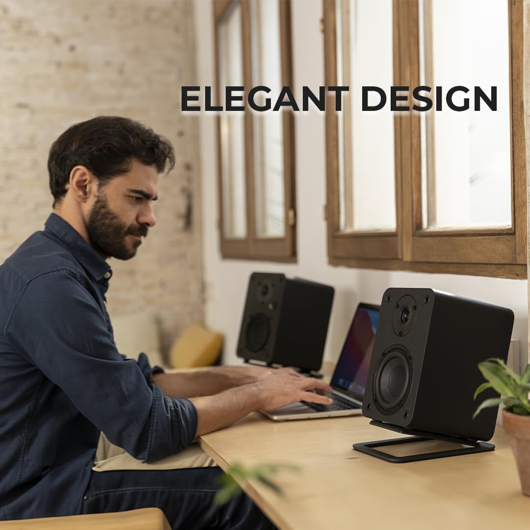 VULKKANO A4 ARC Głośniki Aktywne Bluetooth 5 HDMI USB Czarny Design — miniatura 7