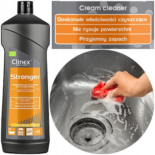 CLINEX STRONGER KONYHAI ÉS FÜRDŐSZOBAI TISZTÍTÓ TEJ 750ml - 4 db Csomagolás állapota eredeti