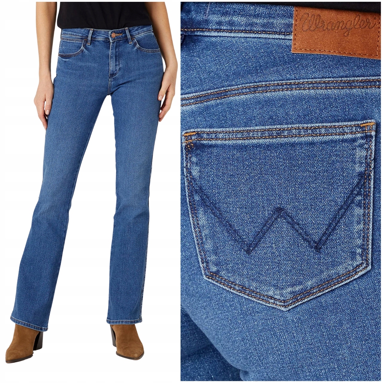 Wrangler Bootcut Camellia rozšiřitelné dámské džínové kalhoty W27 L34