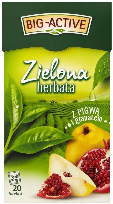Levně 8 x Big-Active Čaj zelený Kdoule a granátové jablko 20 sáčků