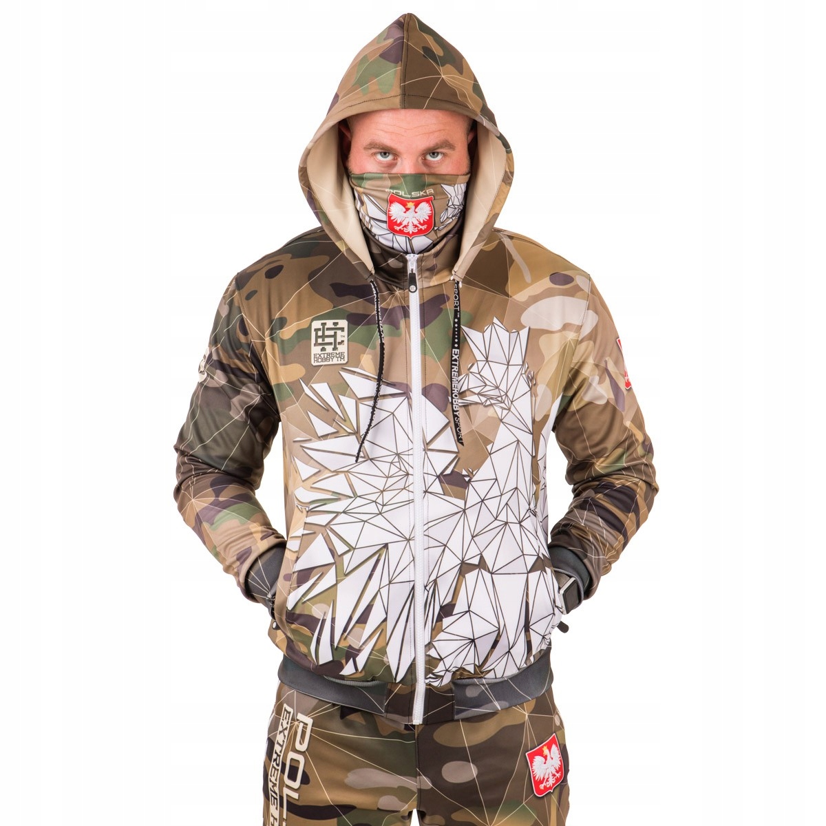 

Dres Męski Komplet Zestaw Bluza Spodnie Chusta XXL