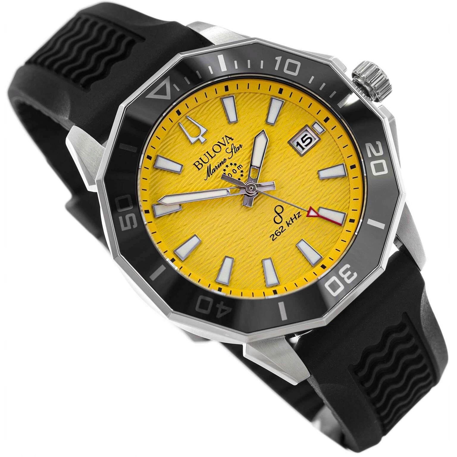 Pánské Hodinky Bulova 96B431 Marine Star Černé Na Řemínku Datumovka 200 M