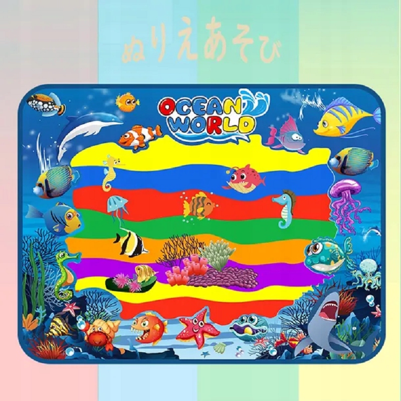 Mata Wodna Do Malowania Woda Dla Dzieci Pieczatki 22Elementy Duza 100cm XXL Bohater brak