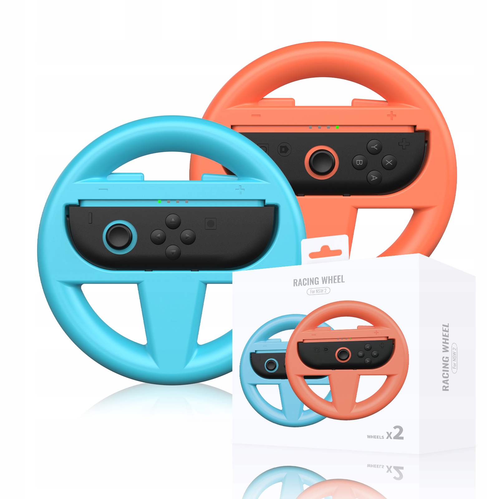 2x Kierownica Uchwyt Nintendo Switch 2 NSW2 Niebieski Czerwony Mario Kart