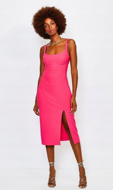 Růžové Šaty MIDI N Karen Millen XL