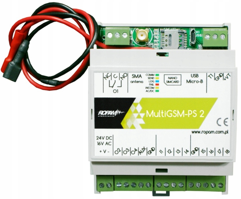 

Moduł powiadomienia i sterowania MultiGSM-PS-D4M 2
