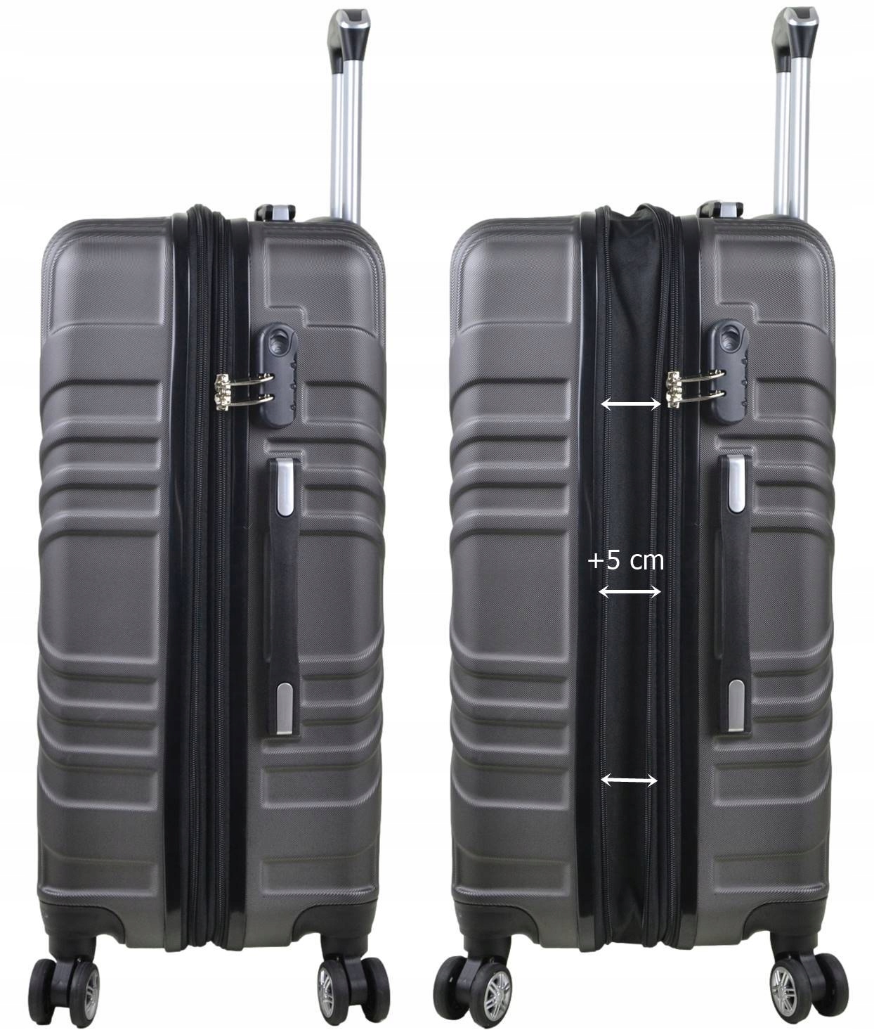 ŚREDNIA WALIZKA SUNBAG - MODEL 8082 Z POSZERZENIEM pojemność 80 LITRÓW Model 8082