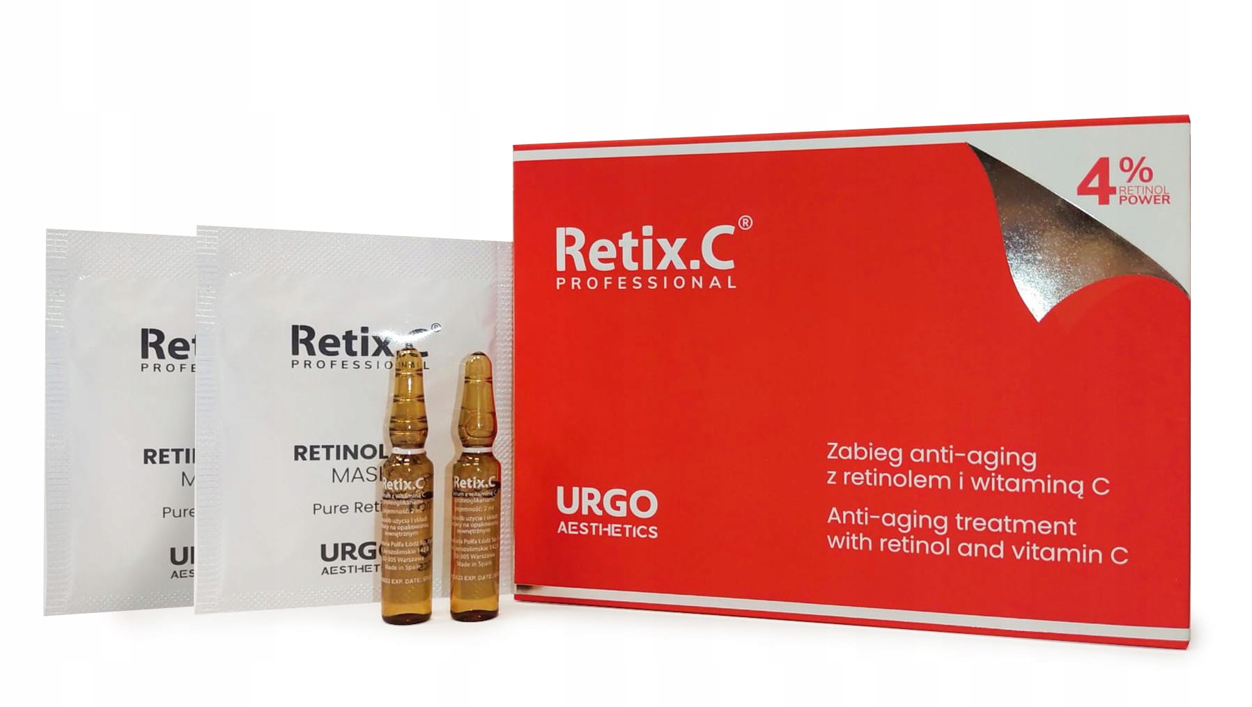 Retix C Retinol 4% (1 zabieg 2ml 5g) zabieg przeciwzmarszczkowy na blizny