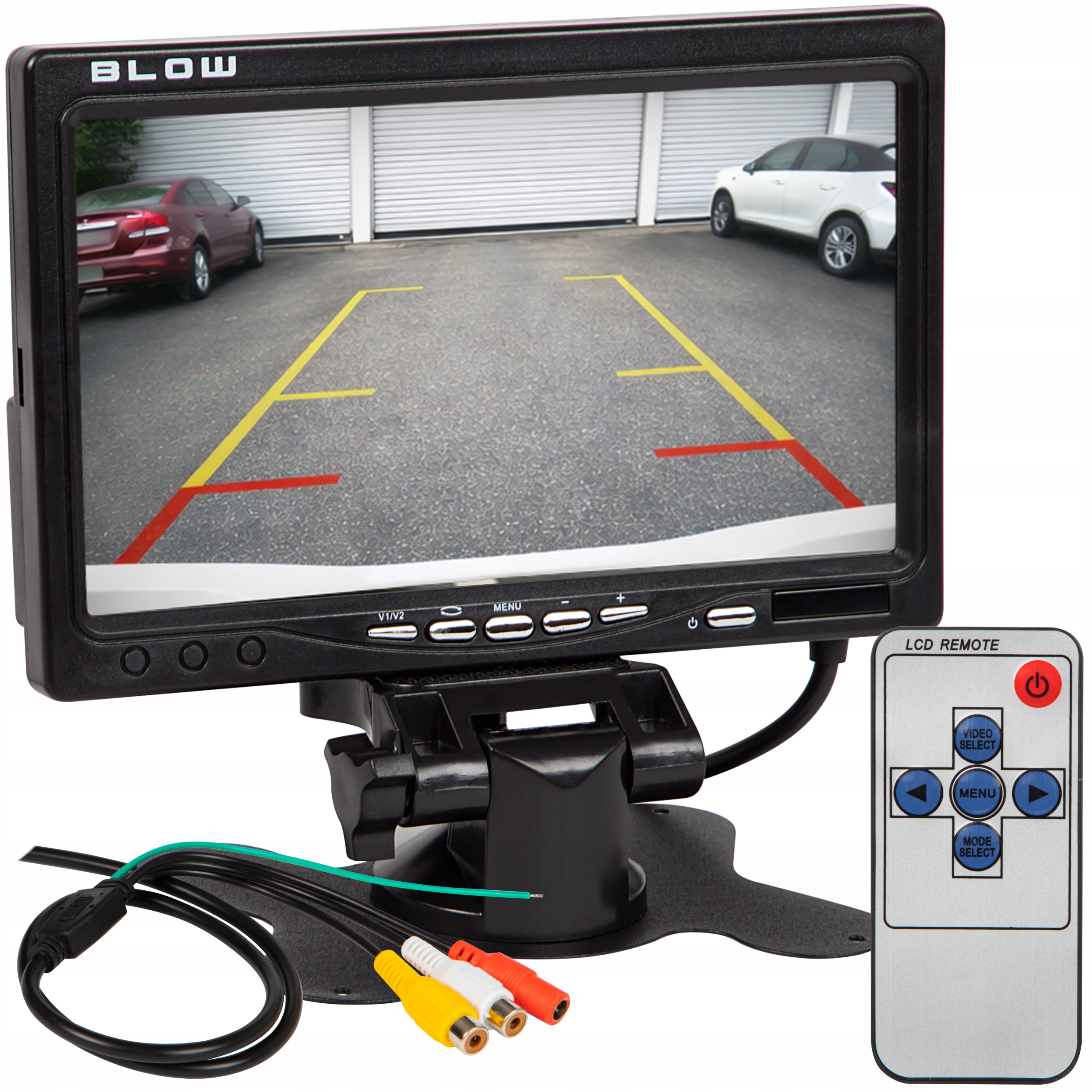 Monitor Pro Led Couvací Kameru 7" 12V 24V 18IR Široký Úhel Pomocné Linky