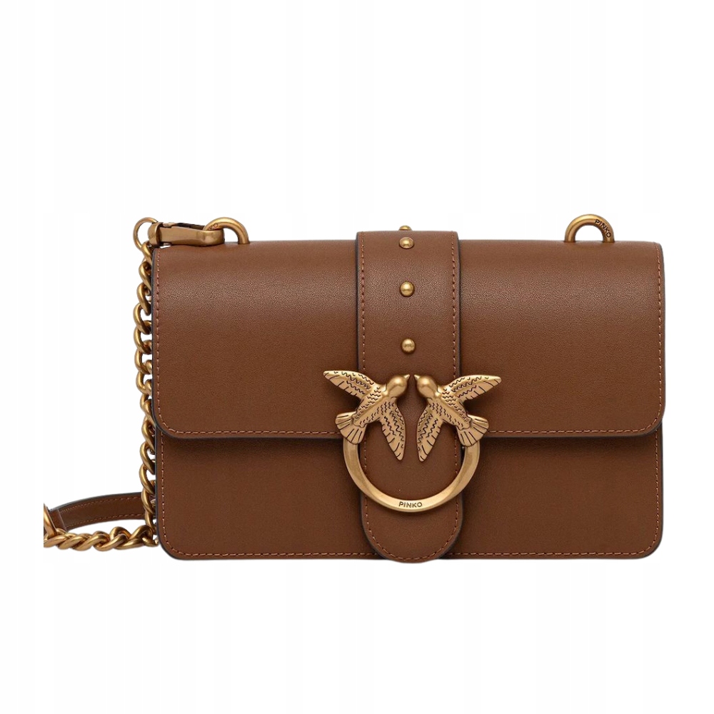 Pinko Bronzová psaníčko Love One Mini St. Cl Vitello Seta