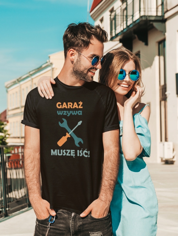 KOSZULKA GARAŻ WZYWA TATA DZIADEK FAN MOTORYZACJI Marka inna