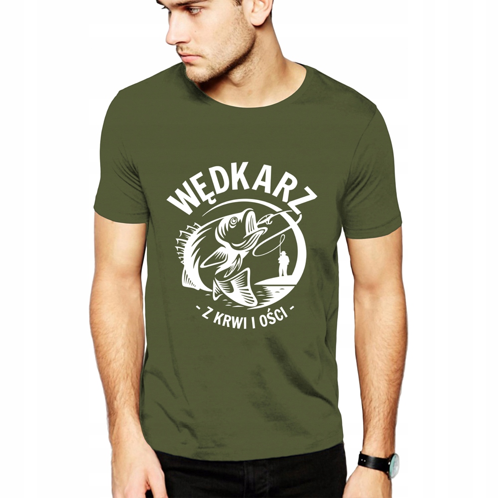 KOSZULKA WĘDKARZ Z KRWI I OŚCI NA PREZENT ROZ. S