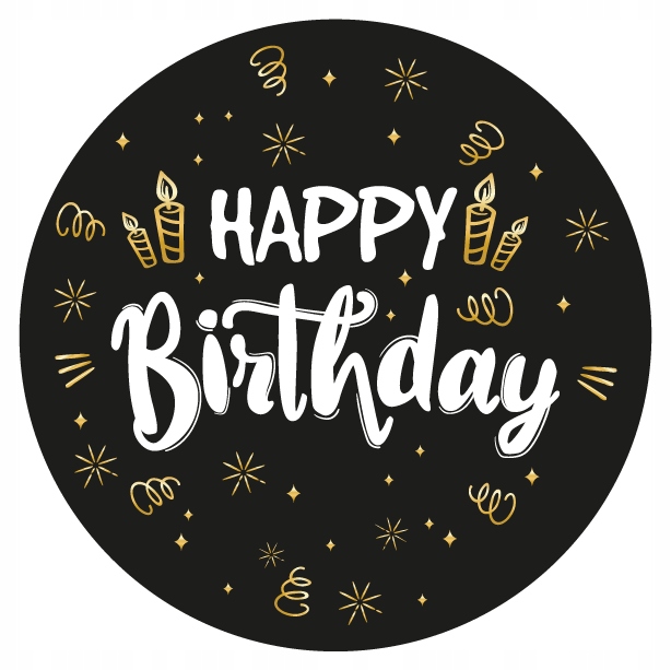 

naklejki dekoracyjne urodzinowe Birthday 10szt