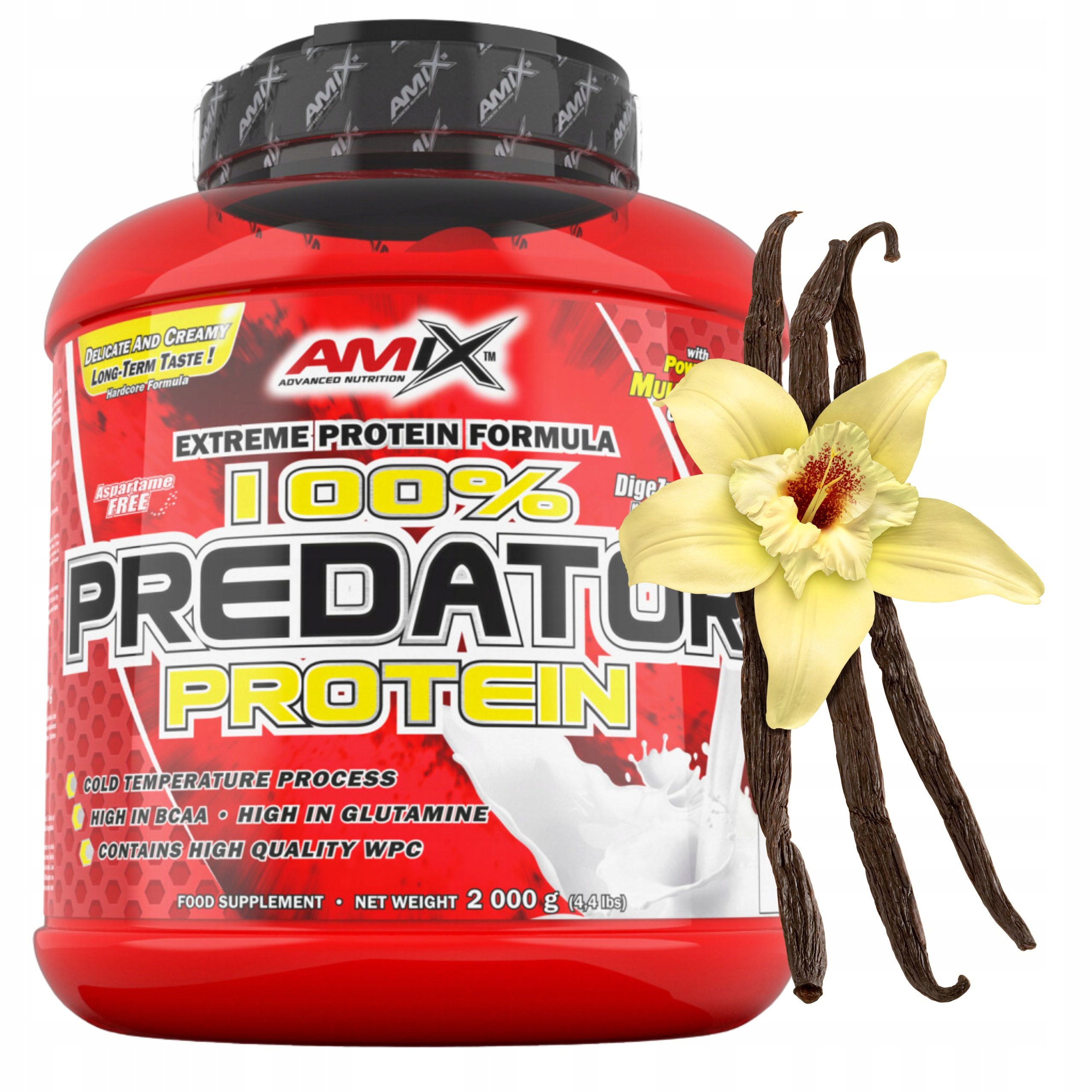 Wpc protein Vanilka Syrovátkový Koncentrát Protein Trávicí Enzymy 2 kg