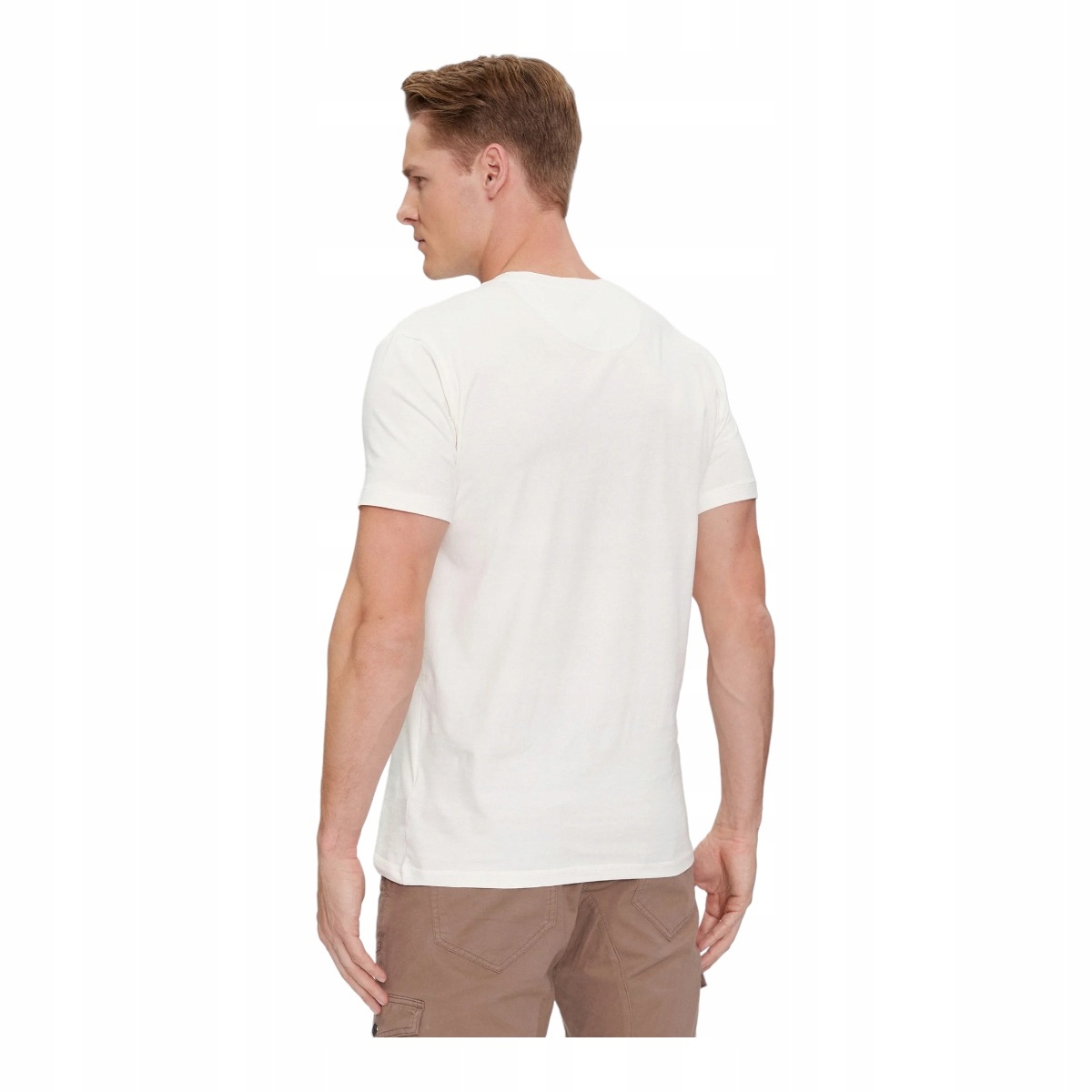 GUESS KOSZULKA MĘSKA T-SHIRT CN SS TEE ECRU r.L Marka Guess