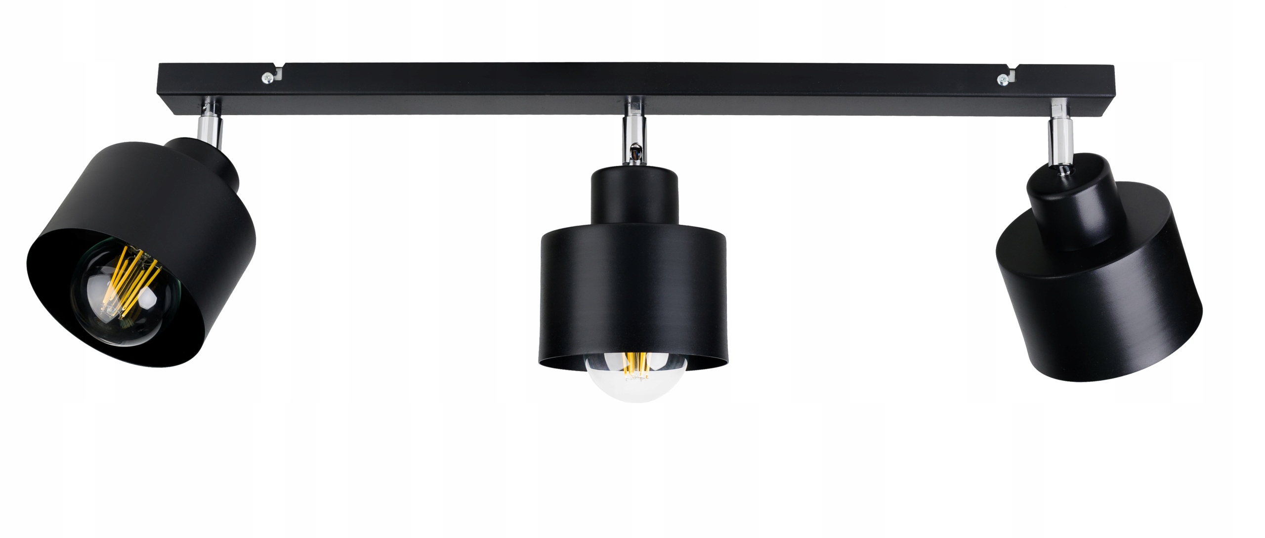 

Lampa Plafon Żyrandol regulowan Belka Kubek Czarny