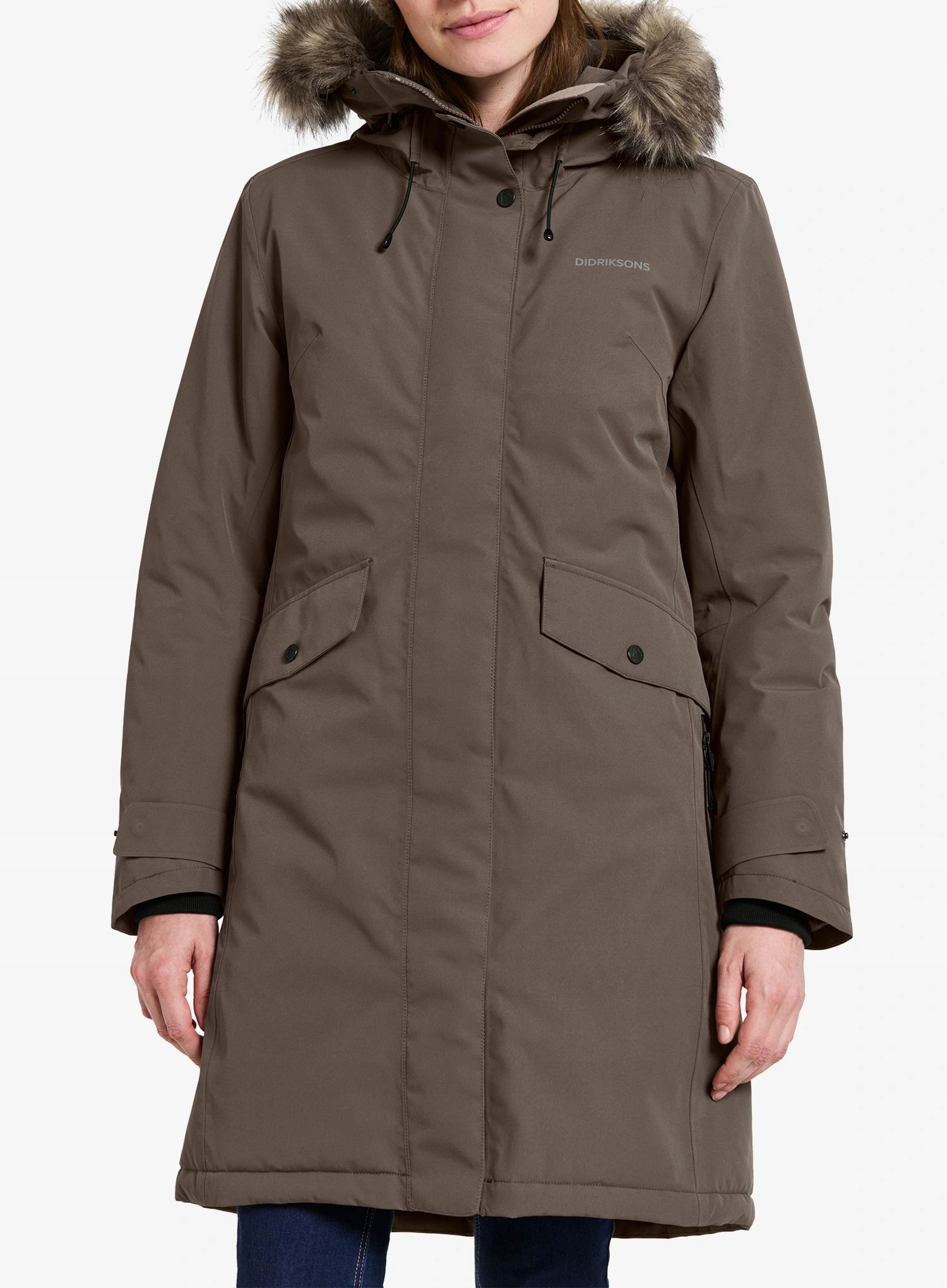 Dámský kabát Didriksons Erika Parka 3 mocha brown 34 (xs)
