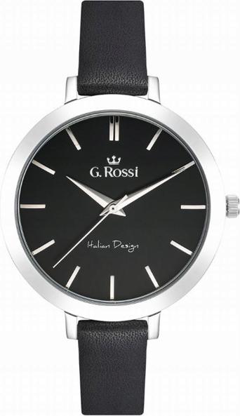 Stříbrné hodinky s černým řemínkem elegantní módní jako dárek