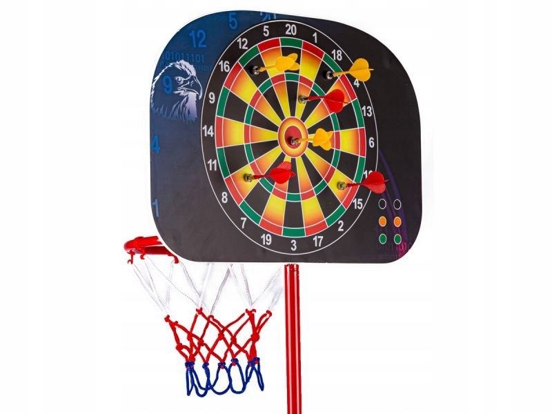 Zestaw Gier 2w1 Koszykówka Dart Rzutki 166cm Bohater brak