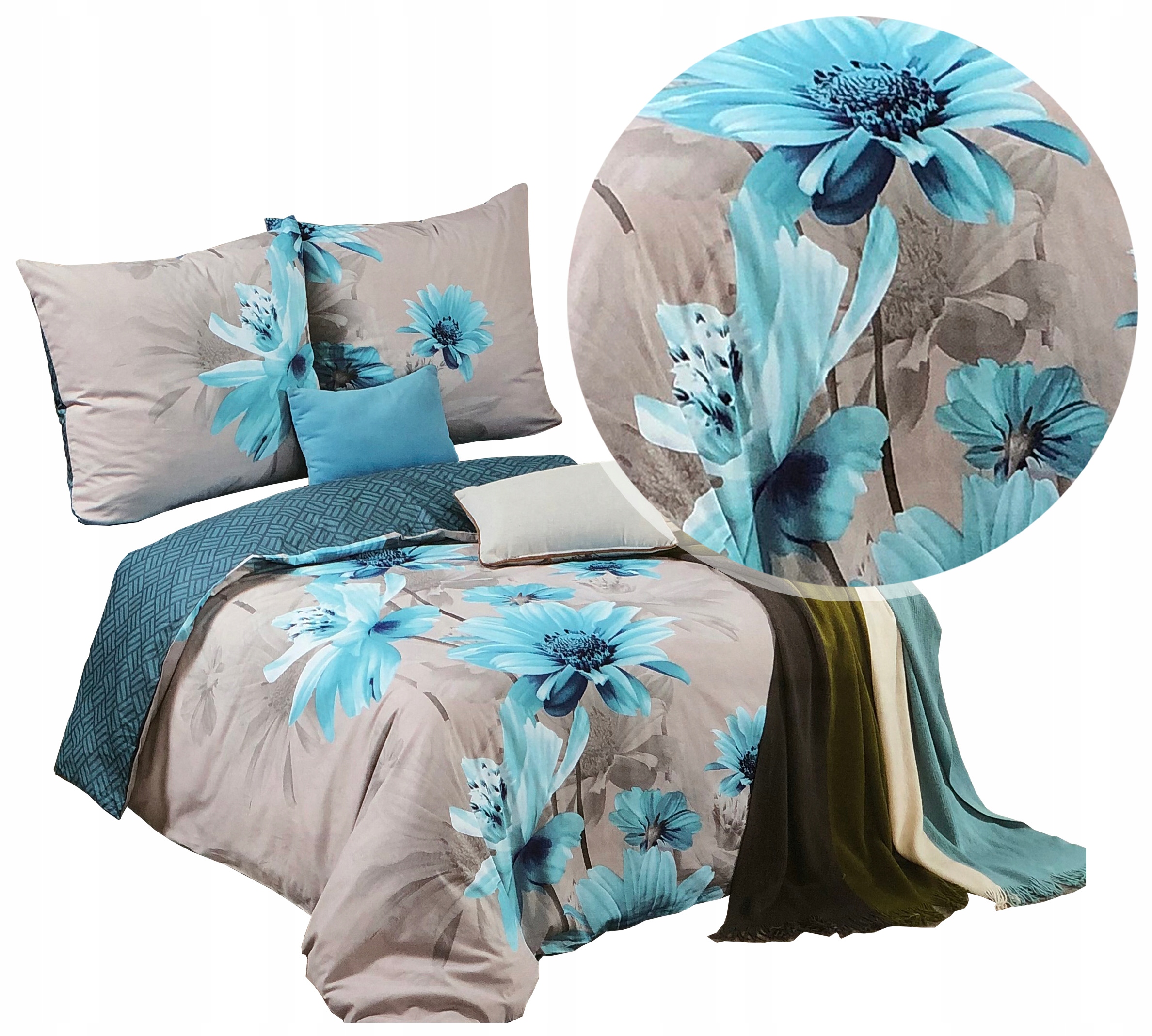 Pościel 160x200 satyna bawełniana Elway 4830 100% Bawełna Nowe