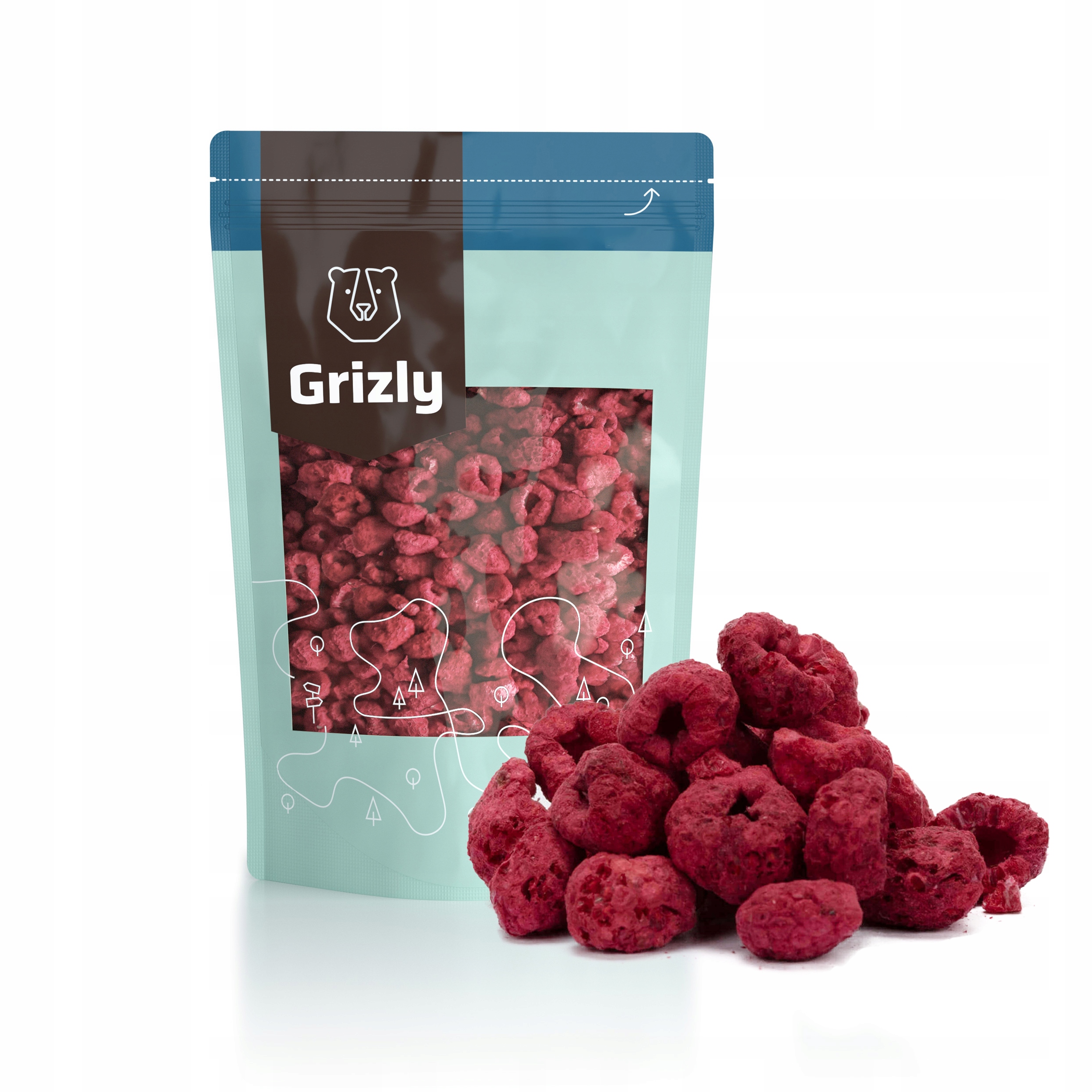 Lyofilizované maliny 125 g Grizly