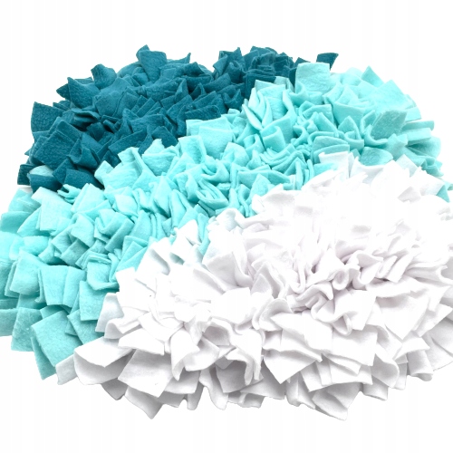 Levně Čmuchací kobereček Extra Hustý (40x40 cm) bílá, mentolová, petrolejová