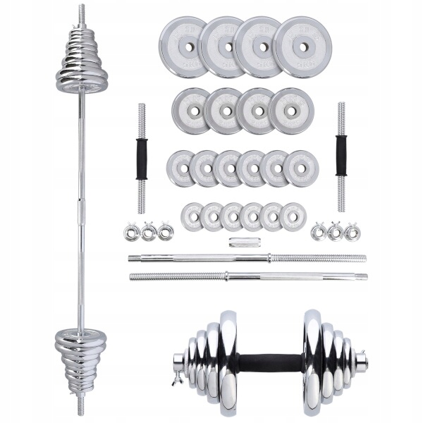 Činkový set v kufru Hms STC50 2x25 kg, chrom