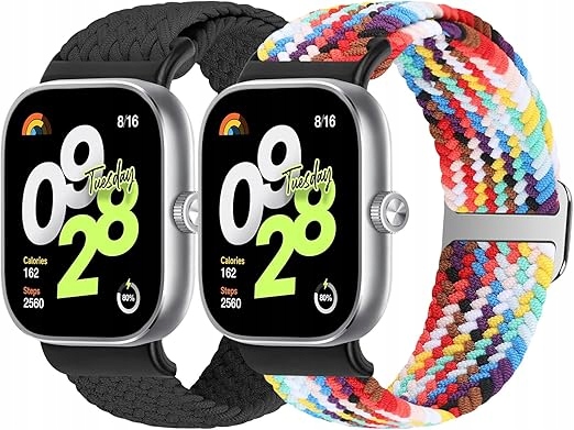 Pásky pro Xiaomi Redmi Watch 4/5/Band 8 Pro/9 Pro, pletené, nylonové, 2 ks