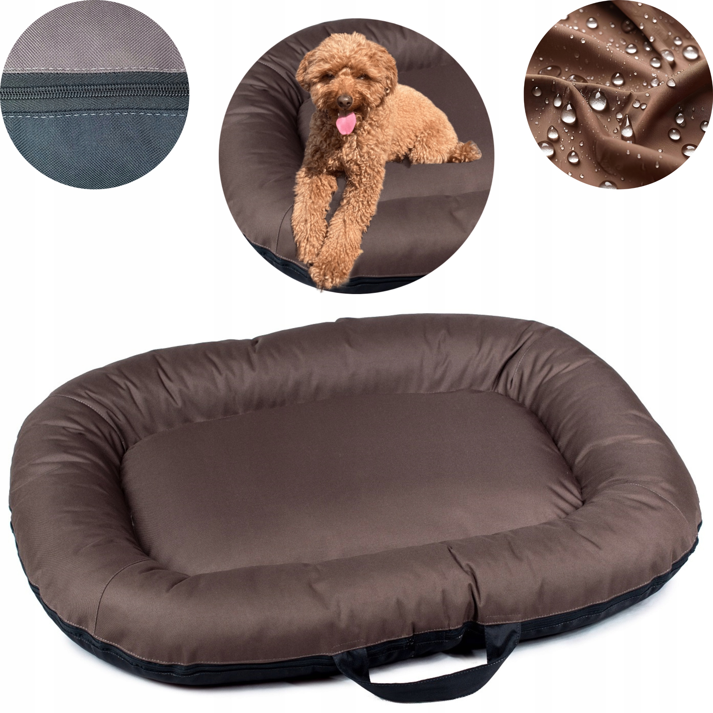 Levně Pelíšek pro psa Potah Kodura střední ponton na zip bronz L 100/70 R.3