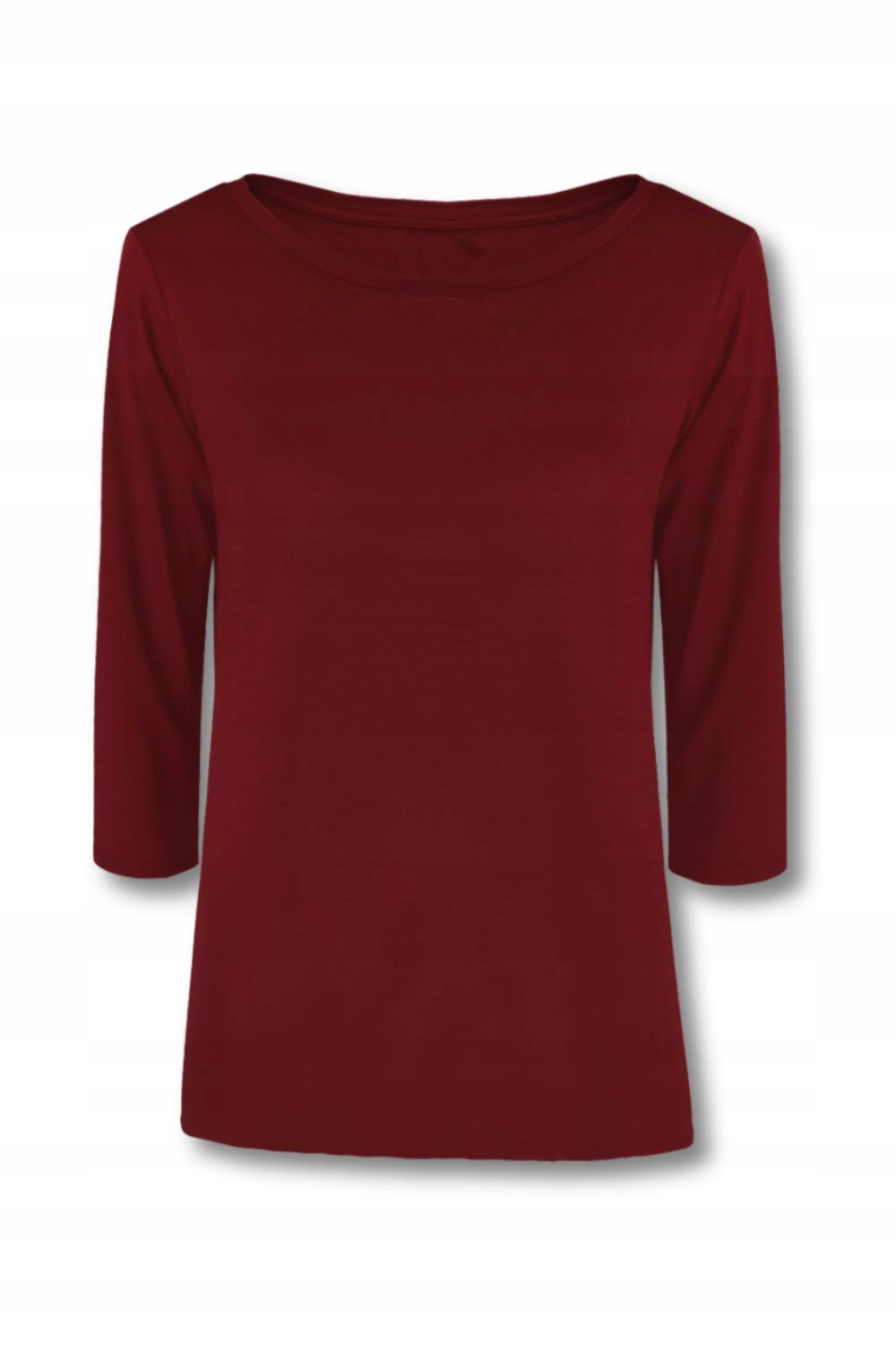 Koszulka termoaktywna 3/4 100% wełna merino lightweight bordo Xs