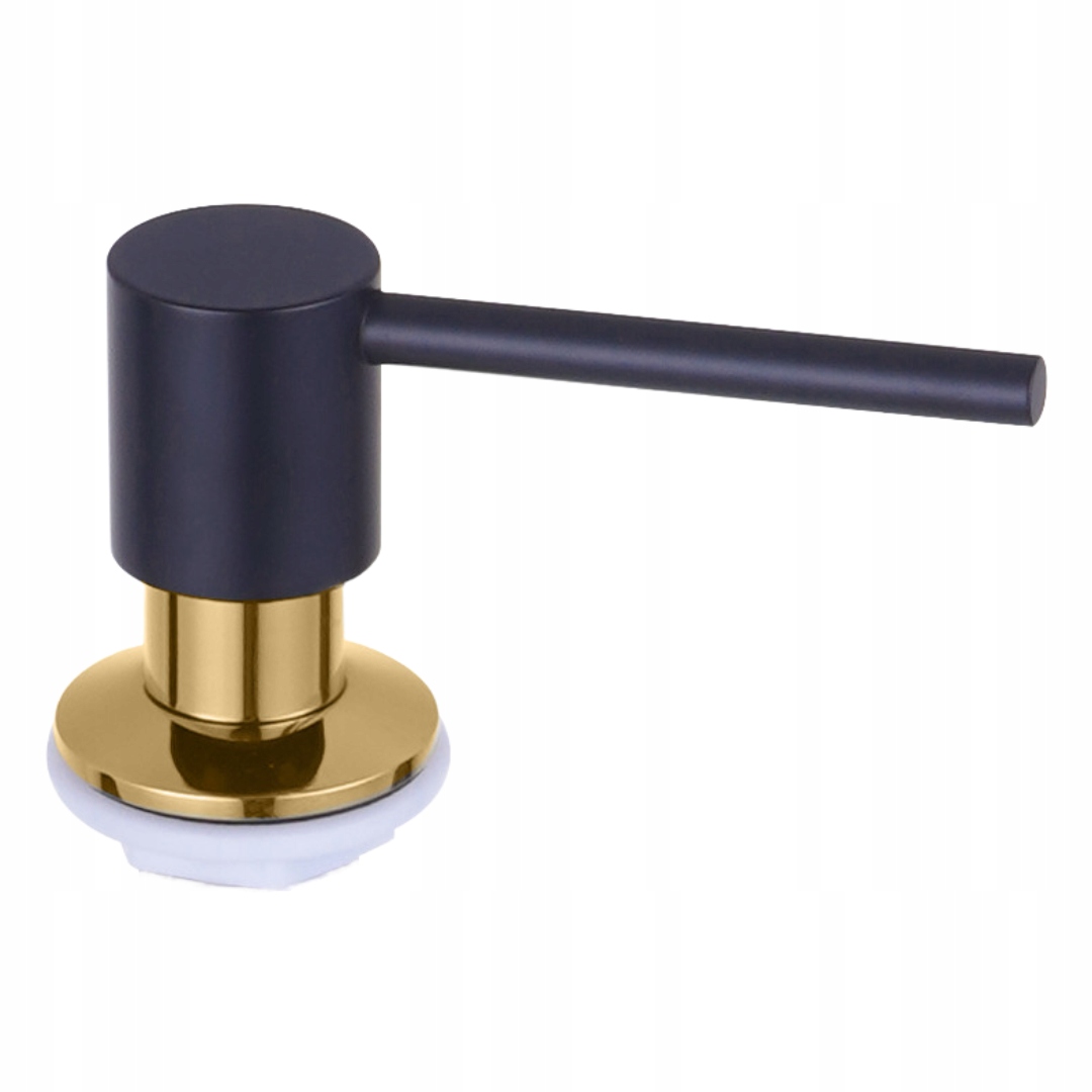 Dávkovač Na Tekutinu Na nádobí Černý Zlatý Do Kuchyňského Dřezu Premio 250 ml